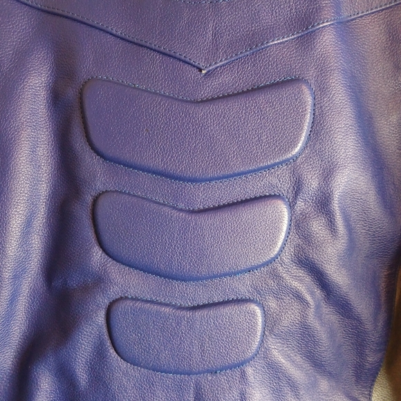 AVG Leather Motercyvle Jacket sz 44 - Picture 11 of 11